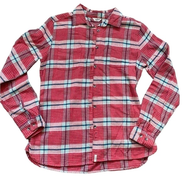 Woolrich Red Tartan Flannel Blouse Size Small - Picture 1 of 10